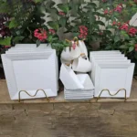 24-pc Square Dinner Set -plates, mugs and bowls