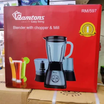 Ramtons RM‑597 3‑in‑1 Blender +Chopper +Mill – 1.5 L • 500 W
