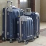 3-In-1 Elegant Fibre Suitcases- Travel Suitcases Small/Medium/Large- TSA Lock System-360° Spinner Wheels