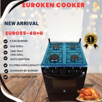 Full Euroken Standing Cooker with Gas Oven