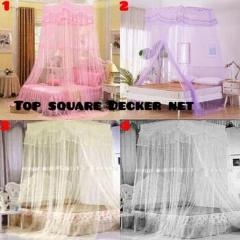 Elegant Top Square Double Decker Mosquito Nets