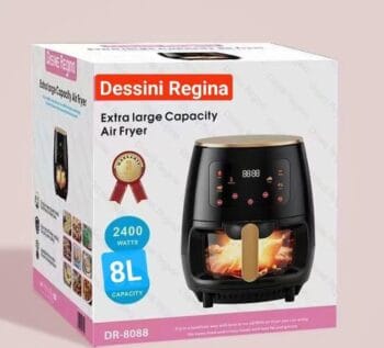 Glass Oven Dessini Air Fryer – 8 Litres with Touch/Digital Tuner