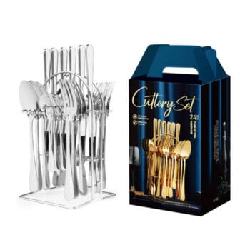 Heavy Stainless Steel Cutlery Set – 24 Pieces