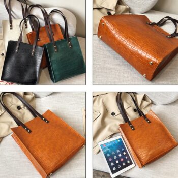 Elegant Spacious Stylish PU Leather Tote Bags