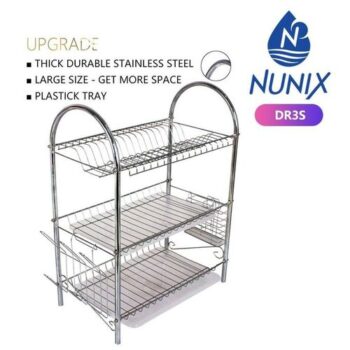 Nunix 3-Tier Dish Rack With Drain Board