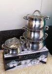 8-Piece Edenberg Stainless Steel Cookware Set