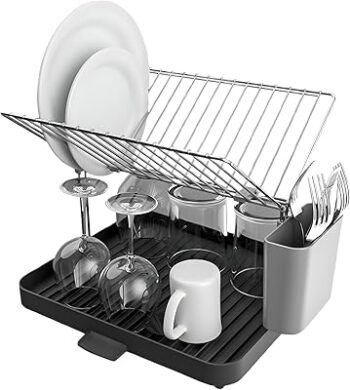 Elegant A-565 2-Tier Self-Draining Dish Drainer Rack
