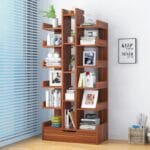 Multi-Purpose Bamboo Bookshelf with Drawer Case